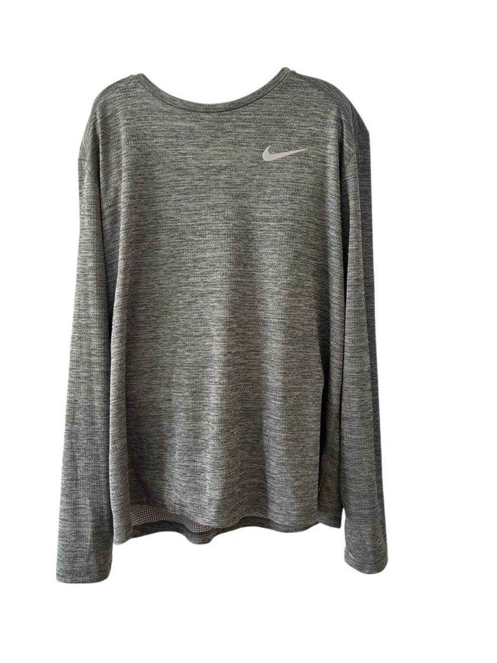 Nike Running Men's Dri-FIT Long Sleeve Shirt - Heather Grey - Size XL